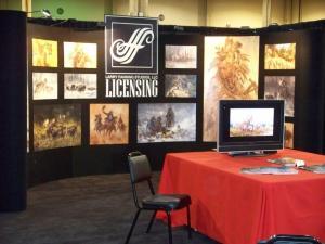 Artist Larry Fanning trade show booth
