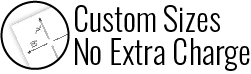 custom sizes no extra charge banner
